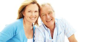 Couple smiling together